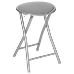 Tabouret pliant en pvc elisa atmosphera - gris - par 1