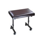 Tabouret repose - jambes - beaumont - configuration avec roulettes - vinyle - rglable en hauteur - vintage ...