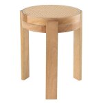 Tabouret rond 35x35x44 cm en manguier naturel