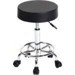 Tabouret  roulettes de travail avec 5 roues sige 360 hauteur rglable noir