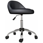 Homcom - tabouret  roulettes - revtement synthtique - 50x50x83cm - noir