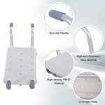 Tabouret de salle de bain en hdpe - siege ajustable 73~83l x 22l x 18h cm