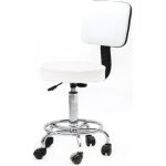 Tabouret de travail pu pivotant  360 - rglable en hauteur - blanc