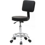 Tabouret de travail pu pivotant  360 - rglable en hauteur - noir