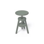 Tabouret � vis - abc meubles - vintage - gris - bois massif - r�glable en hauteur