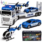 Tacobear camion police 3 en 1 - h�licopt�re et voiture jouet pour enfants 2 - 6 ans