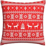 Taies doreiller dcoratives motif cerf de nol darbre de flocon de neige x pouce taies doreil 45 * 45cm ...