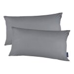 Taies doreiller - sleepwise ? soft wonder - lot de 2 - 40x80 - uni - gris clair Taies doreiller - sleepwise ? soft wonder - lot de 2 - 40x80 - uni - gris clair