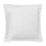 Taie doreiller carr�e - 65 x 65 cm - 57 fils - 100% coton - france - blanc