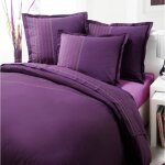 Taie doreiller percale de coton ciruela - c design home textile - 65x65 cm - prune - violet
