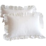 Taie doreiller vintage couvercle doreiller  volants coton couvercle de coussin de style princesse vintage ...