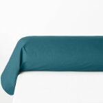 Taie de traversin carina 85x185cm bleu canard - atmosphera cr�ateur dint�rieur