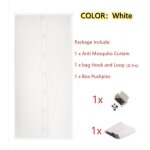 Porte moustiquaire magntique - type 1 - 140 x 240 cm - blanc - anti moustique - fixation magntique