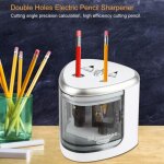 Taille - crayon lectrique - tenwin - gris - double trou - automatique - pour enfants