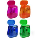 Taille - crayons - lot de 4 - couleurs varies - design  double trou - compact et portable