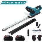 Taille haie batterie sans fil 21v brushless - 2 batteries - double lame - 2000w - 1500rpm - longueur ...
