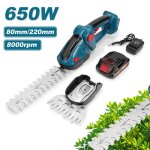 Taille - haie �lectrique sans fil 2 en 1 avec batterie et chargeur id�ale pour les jardins et les champs. ...