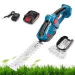 Taille - haie �lectrique sans fil 24 v taille - haie et cisaille � gazon 2 en 1 lames 120 mm + 300 mm ...