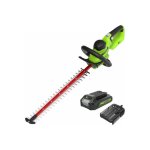 Taille - haie - greenworks - gd24ht61k2 - lame 61 cm - 27 kg - sans fil 24v