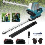 Taille - haies sans fil - avec 2 batterie - taille - haie �lectrique sans balais 21v - double lame - ...