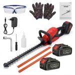 Taille - haie sans fil 21v 700w - lame 51cm double action - 20000 tr / min - pack 2 batteries lithium ...
