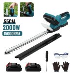 Taille - haies sans fil 21v - lame 550mm (coupe 65mm) - moteur cuivre 2000w - 15000rpm - compatible batterie ...