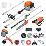 Taille - haie thermique 2 temps 52 cc outil de coupe multifonctionnel - coupe - bordures d�broussailleuse ...