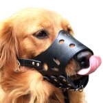 Muselière en cuir - non spécifié - taille l - noir - réglable - pour grands chiens Muselière en cuir - non spécifié - taille l - noir - réglable - pour grands chiens
