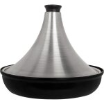 Tajine en aluminium - cosy & trendy - tous feux dont induction - � 28 cm - gris / noir