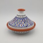 Tajine de cuisson bakir bleu - d 27 cm
