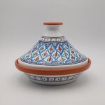 Tajine de cuisson bakir turquoise - d 27 cm