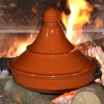 Tajine de cuisson en pâte à feu - d 25 cm Tajine de cuisson en pâte à feu - d 25 cm