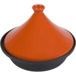 Tajine en fonte - cosy & trendy - tous feux dont induction - � 30 cm - orange / noir