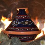 Tajine individuel tatoué bleu nuit - d 23 cm Tajine individuel tatoué bleu nuit - d 23 cm