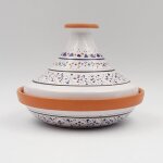 Tajine individuel �vas� marrakech blanc - d 22 cm