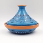 Tajine individuel �vas� marrakech bleu - d 22 cm