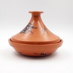 Tajine individuel évasé vernis décoré - d 22 cm Tajine individuel évasé vernis décoré - d 22 cm