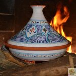Tajine marocain turquoise - d 31 cm