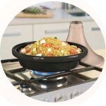 Tajine moka en pate à feu - d 32 cm - 6 à 8 personnes Tajine moka en pate à feu - d 32 cm - 6 à 8 personnes