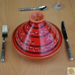 Tajine tatou rouge - d 23 cm