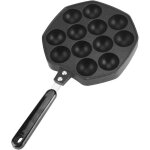 Takoyaki pole 12 trous pole  crpes - pole a pancakes - aluminium antiadhsif takoyaki grill pan ...