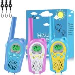 Talkie walkie enfant - 3km longue distance - 8 canaux - cran lcd - lampe torche - cadeau de nol jouets ...