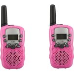 Talkie - walkies enfant 8 canaux pmr rose - syst�me walkie - talkie 3 km avec led lampe