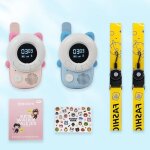 Talkie walkie enfants - gotoseeu - 22 canaux - 3 km portée - lampe de poche - fonction vox Talkie walkie enfants - gotoseeu - 22 canaux - 3 km portée - lampe de poche - fonction vox