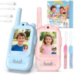 Talkie walkie vid�o rechargeable vid�o lot de 2 pour enfants 3 - 12 ans