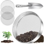 Tamis de jardin rond 30 cm en acier inoxydable - avec 3 tamis interchangeables - taille � 369 - avec ...