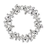 Tampon en bois - artemio - couronne de fleurs - 10 x 10 cm - id�al pour cr�ations florales