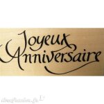 Tampon en bois - artemio - joyeux anniversaire - 7 x 25 cm - multicolore - mixte