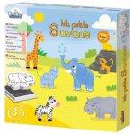 Tampon - crea lign - ma petite savane - 10 tampons en mousse - encreur gris - pour enfants � partir de ...
