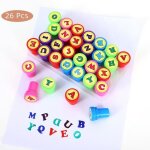 Tampons encreurs enfants tampons � encre auto - encrage pour les oeufs de p�ques cadeaux 26 alphabets ...